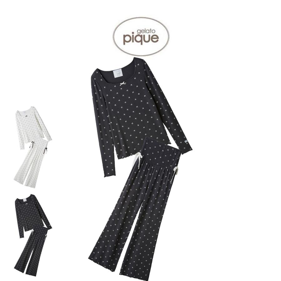 gelato pique ジェラートピケ HALLOWEEN 針抜きリボン柄プル