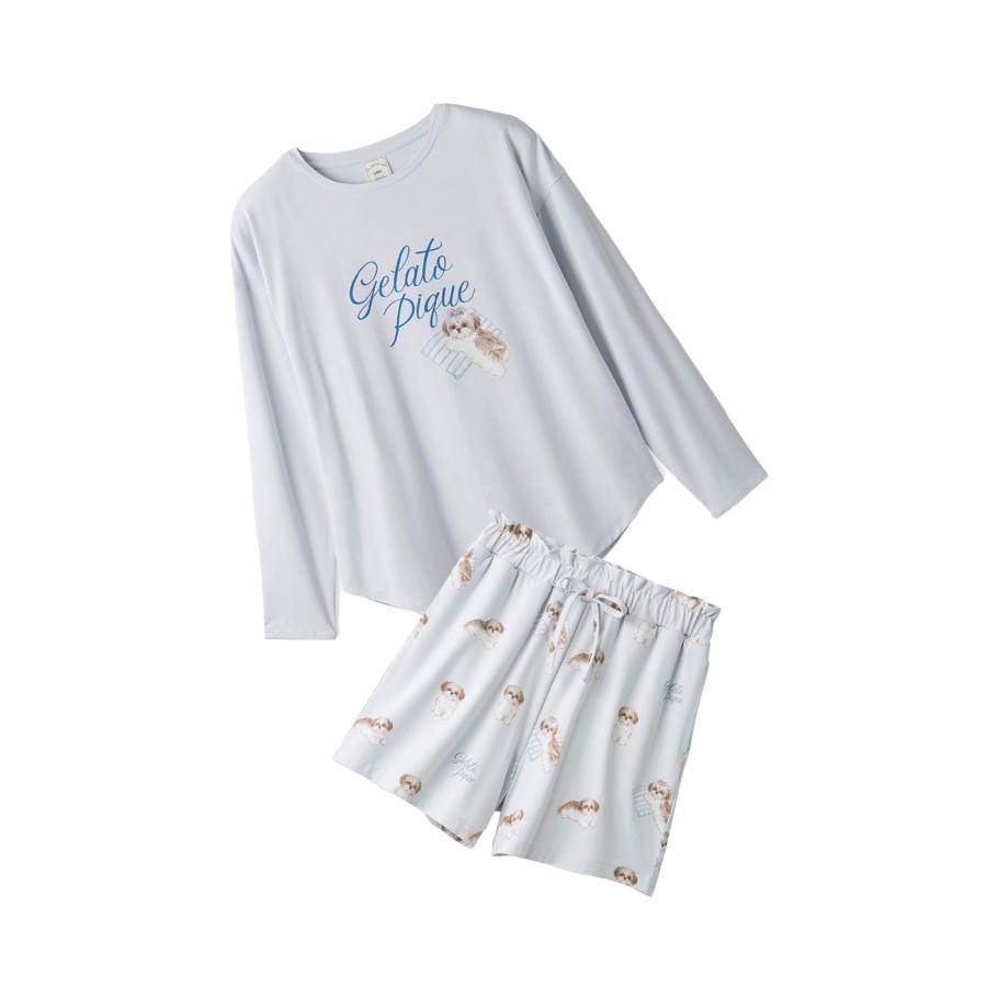 GELATO PIQUE 上下セット gelato pique - スウェットロゴ上下セット♡グレーの通販 by