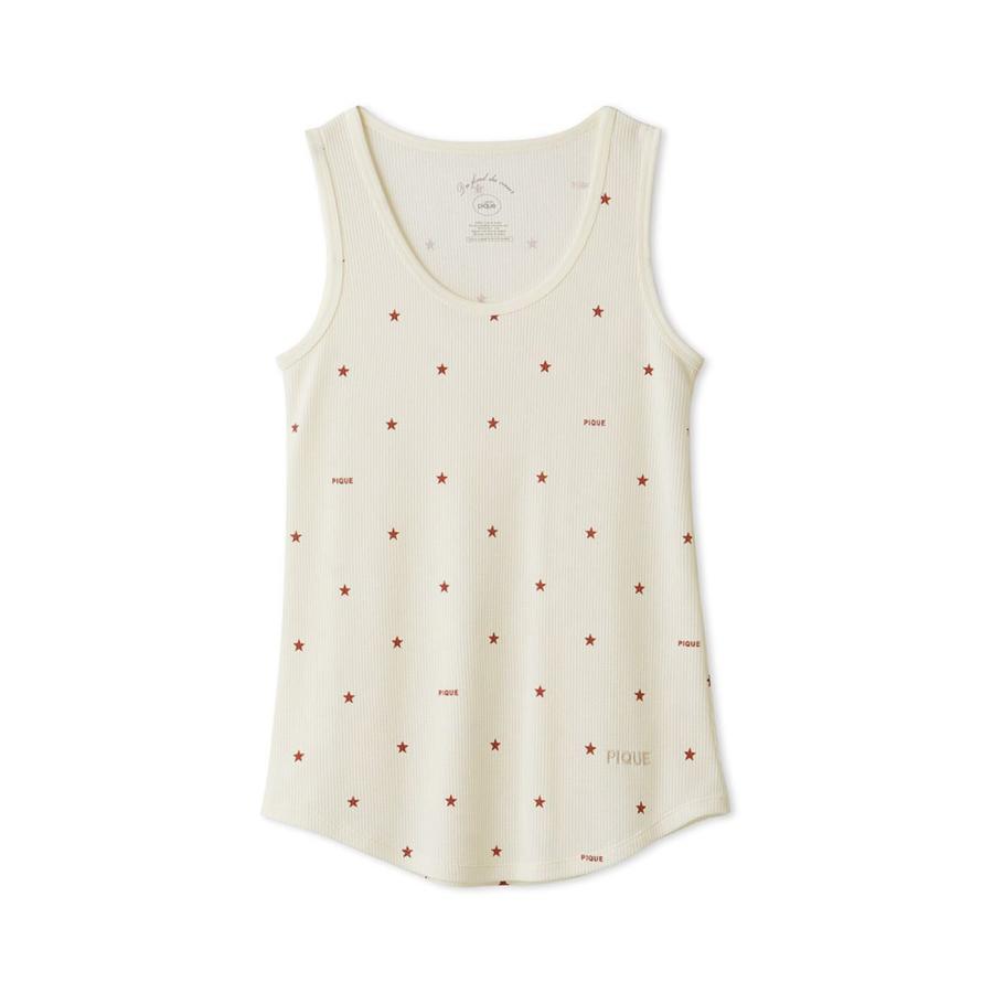 gelato pique（ジェラートピケ） SALE30%OFF 星柄ワッフルタンクトップ