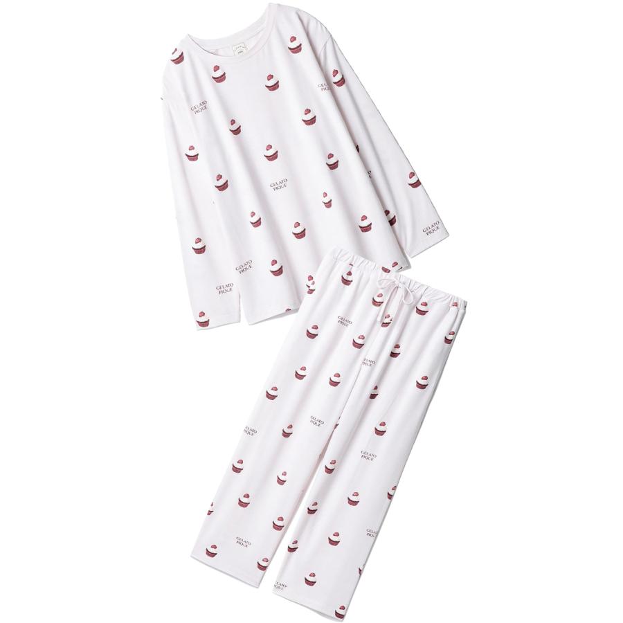 【新品タグ付】ジェラートピケ バニー柄長袖セットアップ gelato pique ジェラートピケ シーズー柄ロンT&ロングパンツ