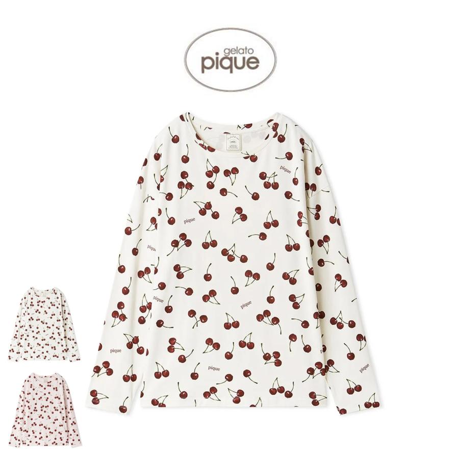 gelato pique（ジェラートピケ） チェリー柄ロンT pwct261253