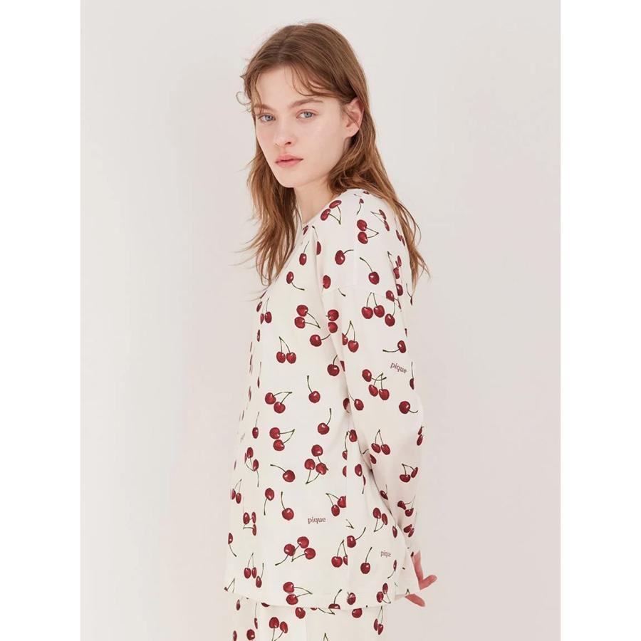 gelato pique（ジェラートピケ） チェリー柄ロンT pwct261253