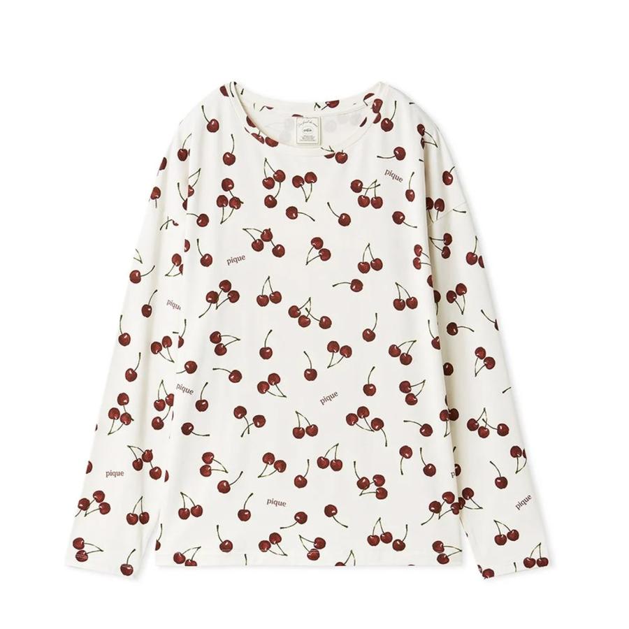 【新品未使用】GELATO PIQUE ジェラピケ チェリー柄 ルームウェア gelato pique（ジェラートピケ） チェリー柄ロンT pwct261253