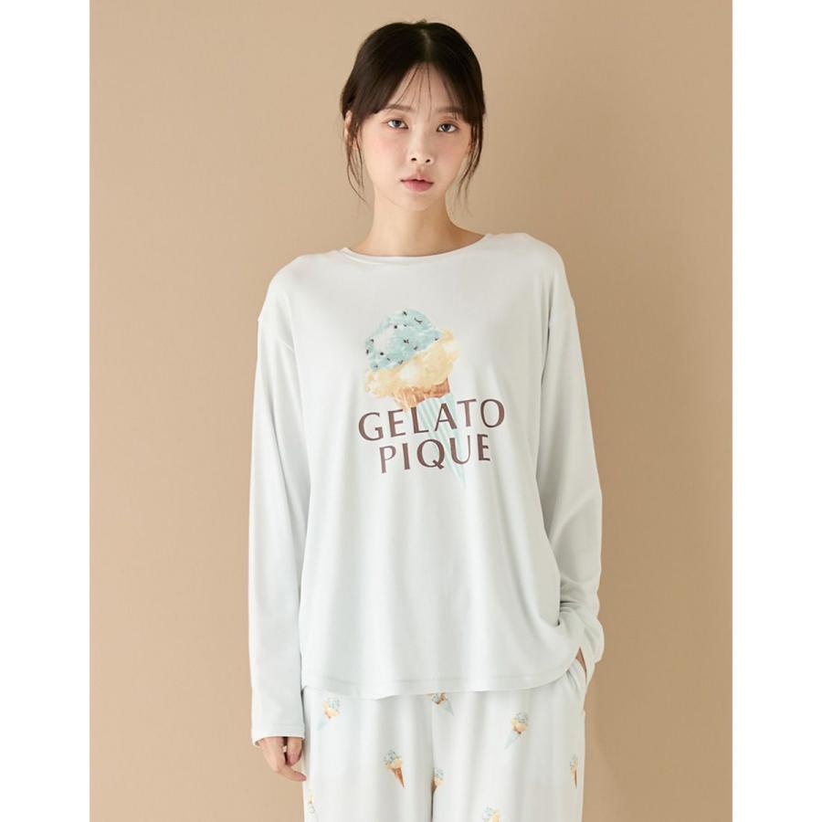 gelato pique（ジェラートピケ） アイスワンポイントロンT&アイス柄