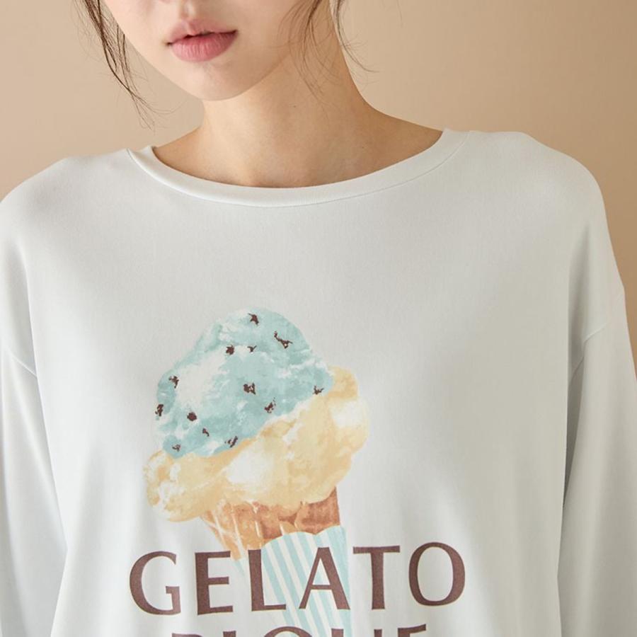 gelato pique（ジェラートピケ） アイスワンポイントロンT&アイス柄