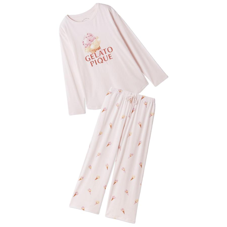 gelato pique（ジェラートピケ） アイスワンポイントロンT&アイス柄