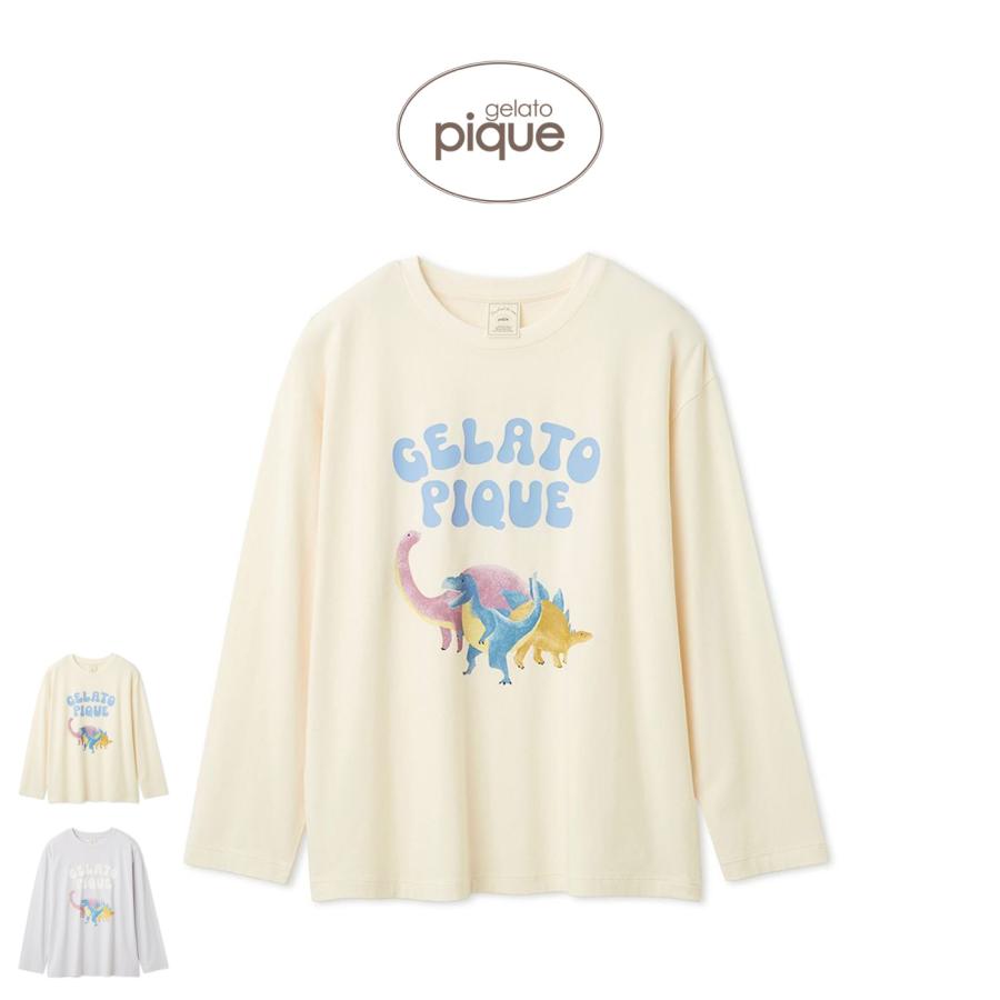 gelato pique（ジェラートピケ） ダイナソーワンポイントロンT