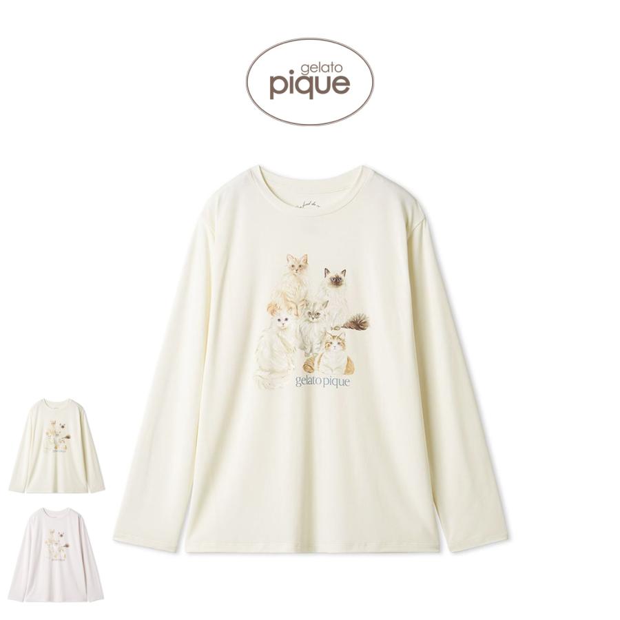 gelato pique（ジェラートピケ） キャットワンポイントロンT