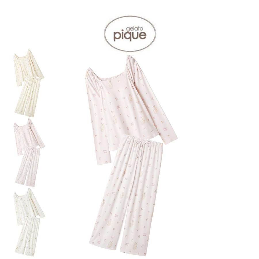 gelato pique（ジェラートピケ） フラワーキャット柄カップインプル