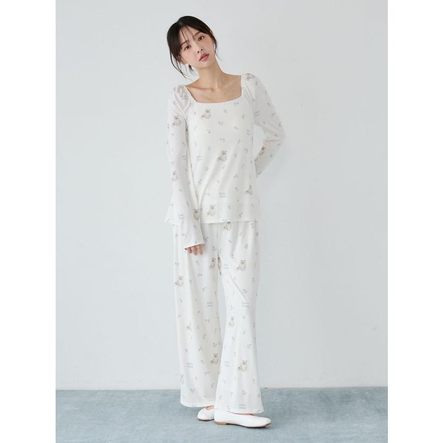 gelato pique（ジェラートピケ） フラワーキャット柄カップインプル