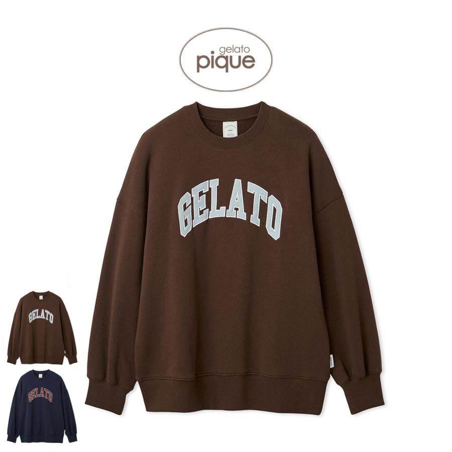 gelato pique（ジェラートピケ） カレッジロゴ裏毛プルオーバー