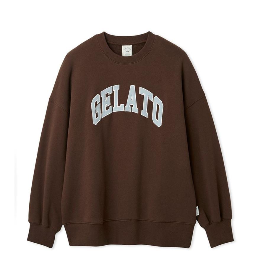 gelato pique（ジェラートピケ） カレッジロゴ裏毛プルオーバー