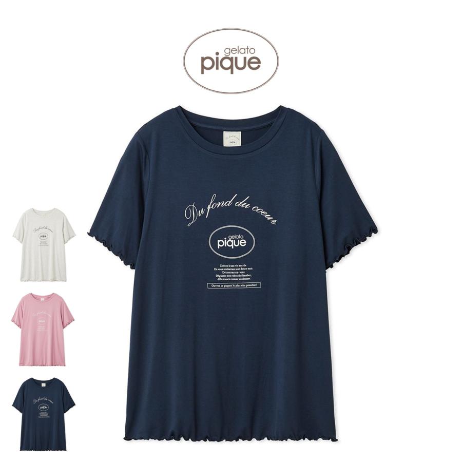 gelato pique（ジェラートピケ） レーヨンロゴメローTシャツ