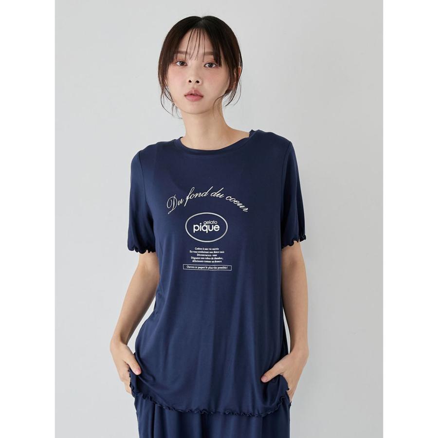 gelato pique（ジェラートピケ） レーヨンロゴメローTシャツ
