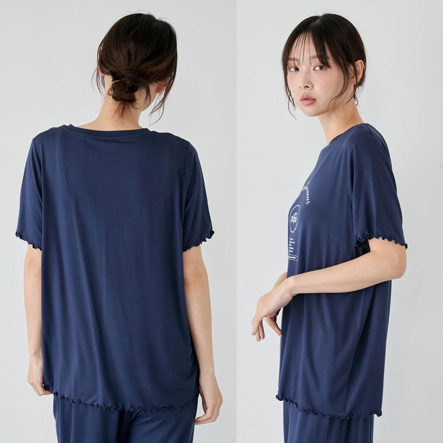 gelato pique（ジェラートピケ） レーヨンロゴメローTシャツ