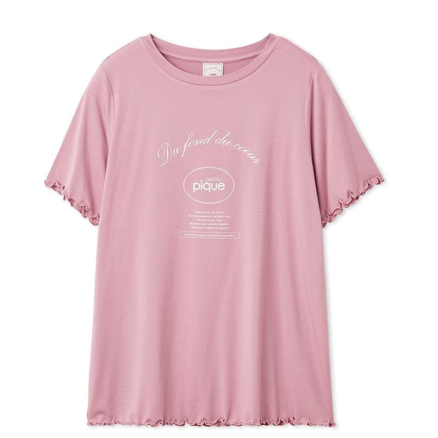 gelato pique（ジェラートピケ） レーヨンロゴメローTシャツ