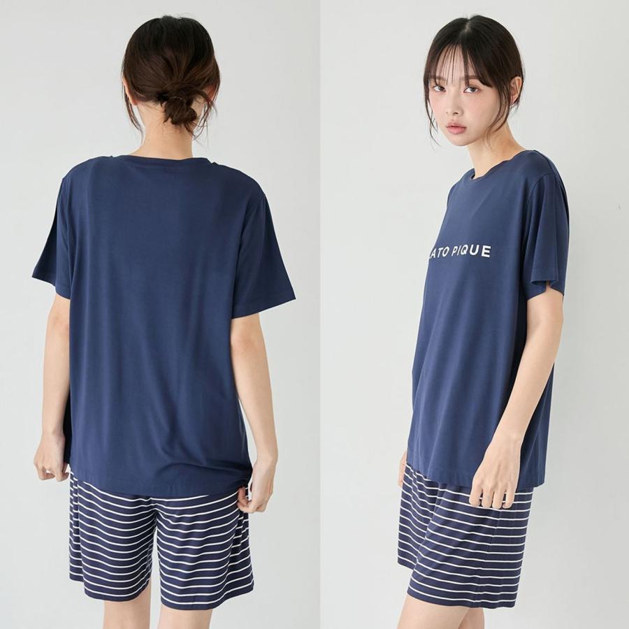 【ジェラートピケ】接触冷感 レーヨンロゴロンT&8分丈パンツ セット⭐︎ベージュ⭐︎ ジェラートピケ gelato pique 【接触冷感】レーヨンロゴロングパンツ