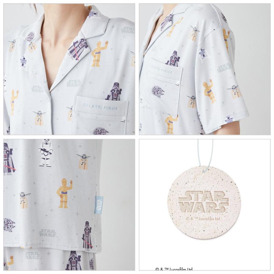 STARWARS gelato pique 総柄シャツ＆ロングパンツ上下セット gelato pique（ジェラートピケ） レディース 総柄シャツ&ロングパンツ