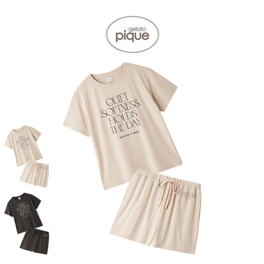 gelato pique（ジェラートピケ） 接触冷感 レーヨンロゴTシャツ