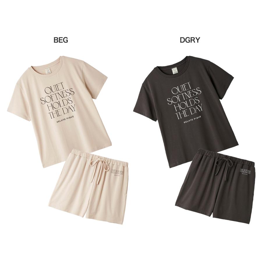 ジェラートピケ　シャツ&ショートパンツセット ONLINE限定】【接触冷感】サマーベア柄ワンポイントTシャツ&ショート