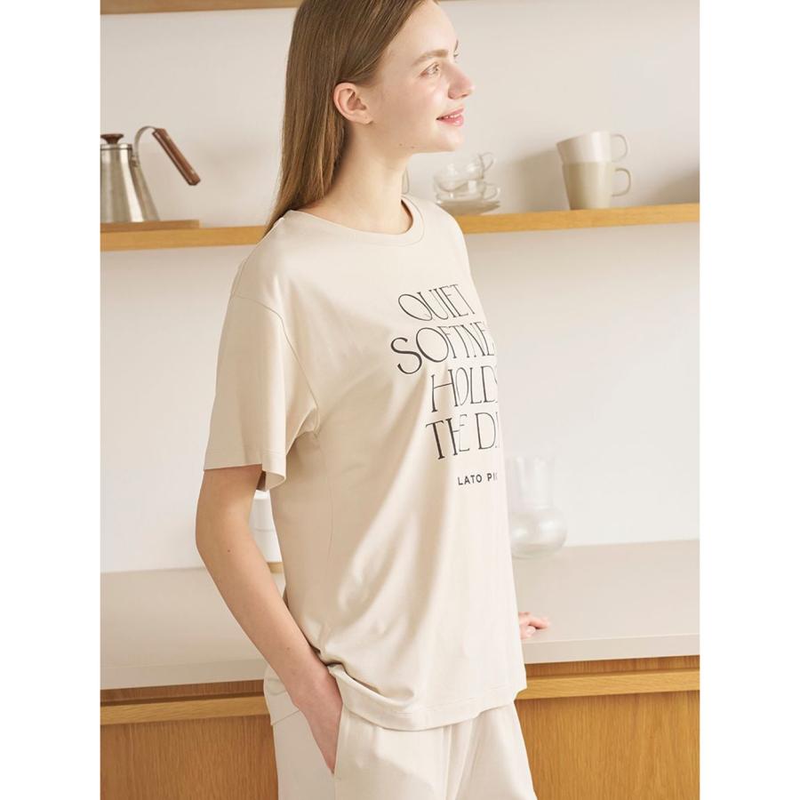 gelato pique（ジェラートピケ） 接触冷感 レーヨンロゴTシャツ