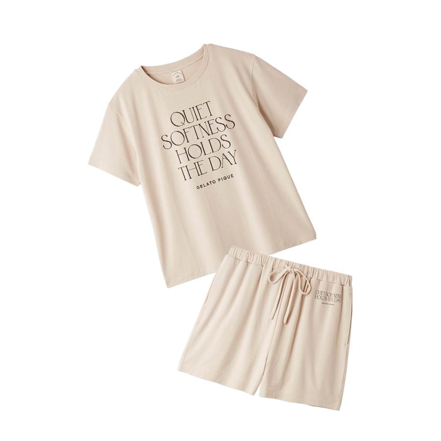 gelato pique（ジェラートピケ） 接触冷感 レーヨンロゴTシャツ