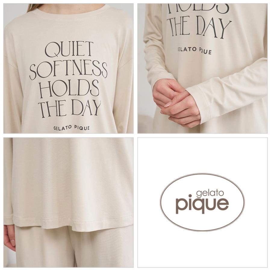 gelato pique（ジェラートピケ） 接触冷感 レーヨンロゴロンT&ロング