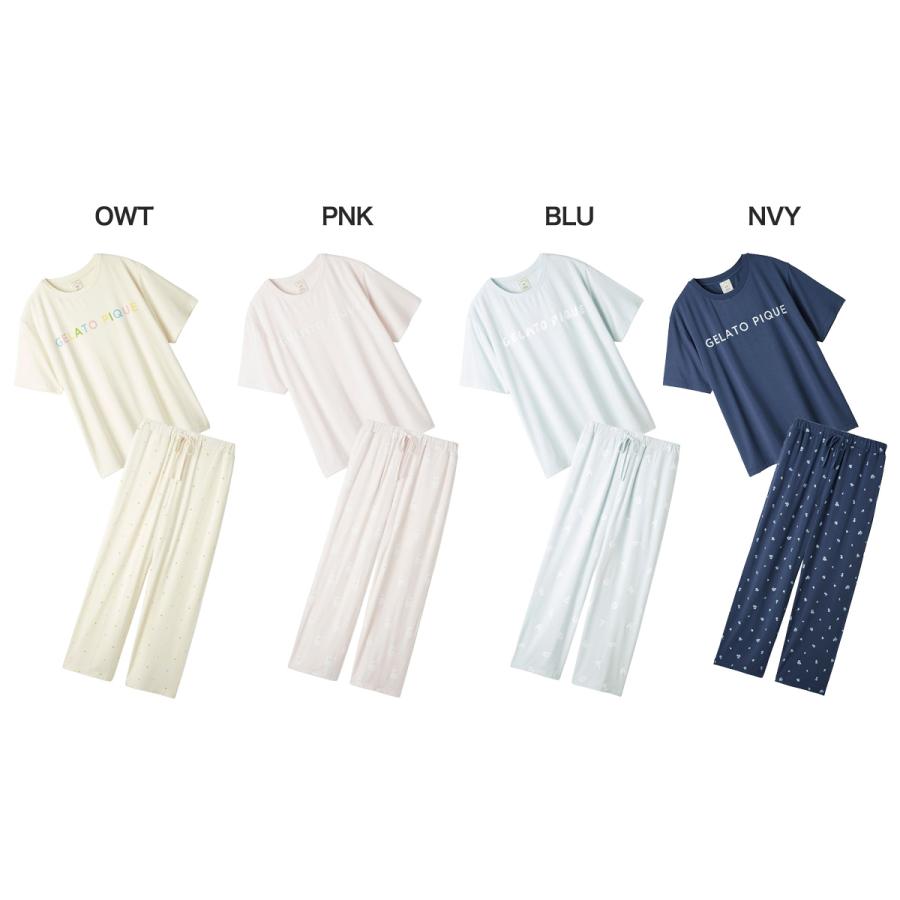 gelato pique（ジェラートピケ） 接触冷感 モチーフ4柄Tシャツ&ロング