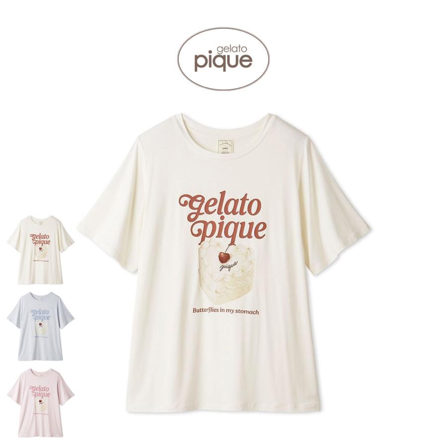 gelato pique（ジェラートピケ） 接触冷感 ケーキワンポイントTシャツ