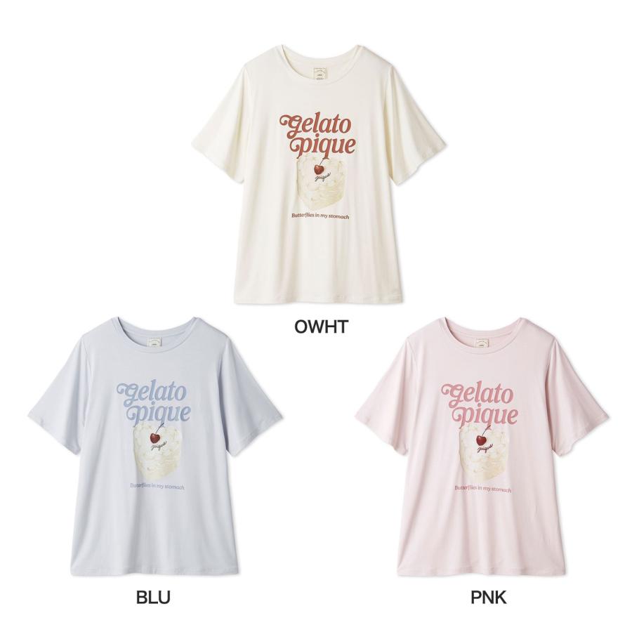 gelato pique（ジェラートピケ） 接触冷感 ケーキワンポイントTシャツ