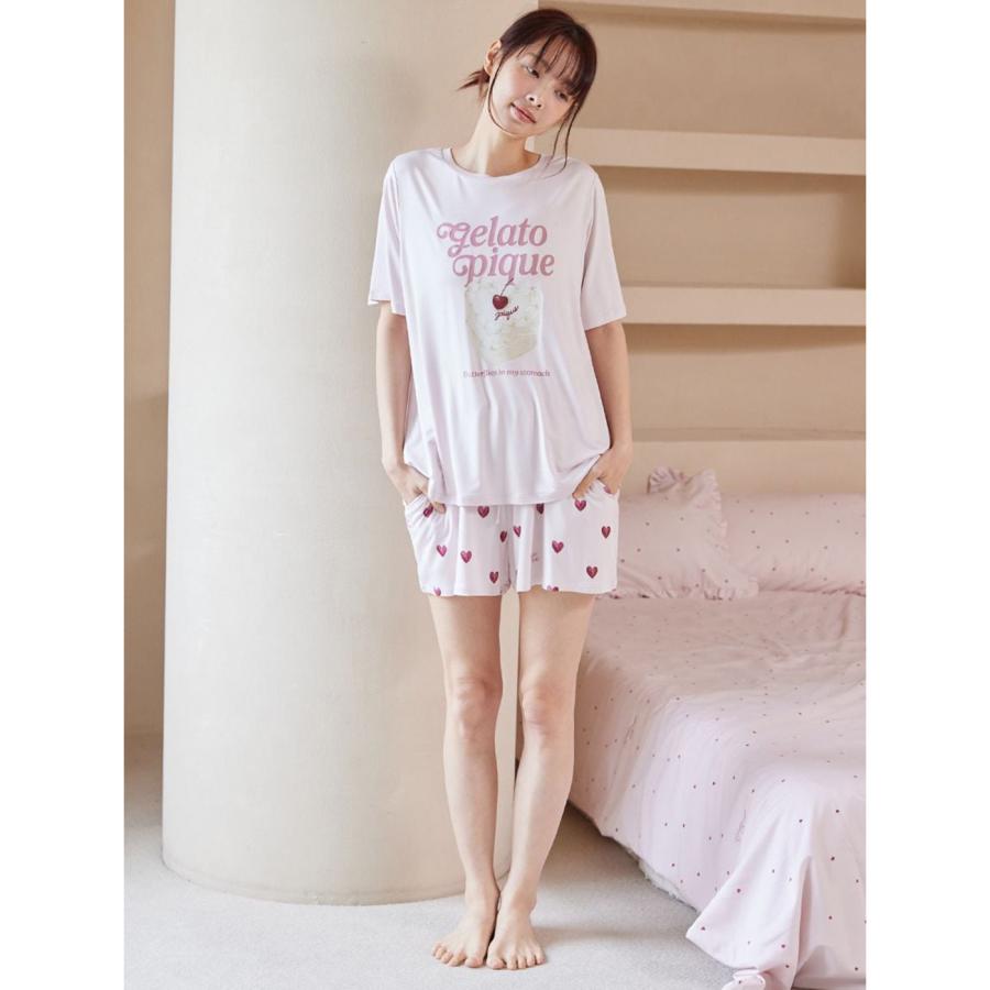 GELATO PIQUE ルームウェア gelato pique（ジェラートピケ） 接触冷感 ケーキワンポイントTシャツ