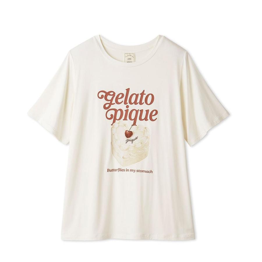 gelato pique（ジェラートピケ） 接触冷感 ケーキワンポイントTシャツ