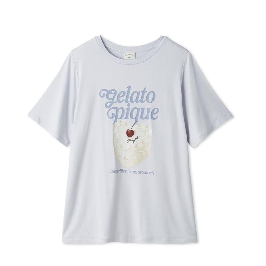 gelato pique（ジェラートピケ） 接触冷感 ケーキワンポイントTシャツ