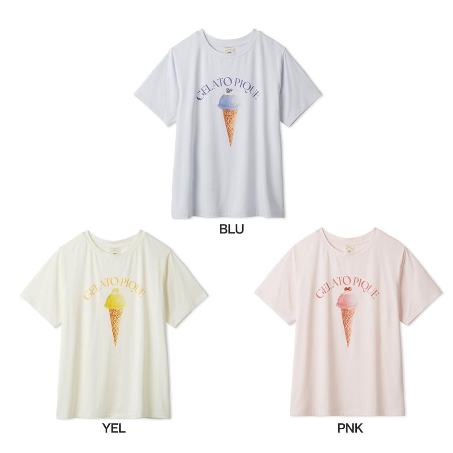 gelato pique（ジェラートピケ） 接触冷感 ソルベワンポイントTシャツ