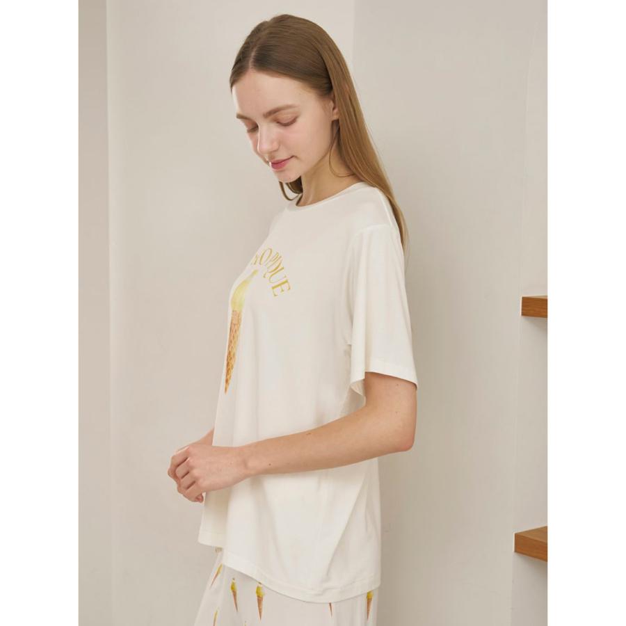 gelato pique（ジェラートピケ） 接触冷感 ソルベワンポイントTシャツ