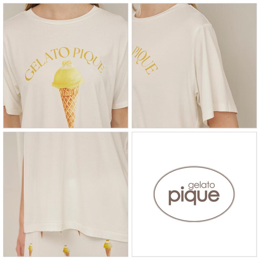 gelato pique（ジェラートピケ） 接触冷感 ソルベワンポイントTシャツ