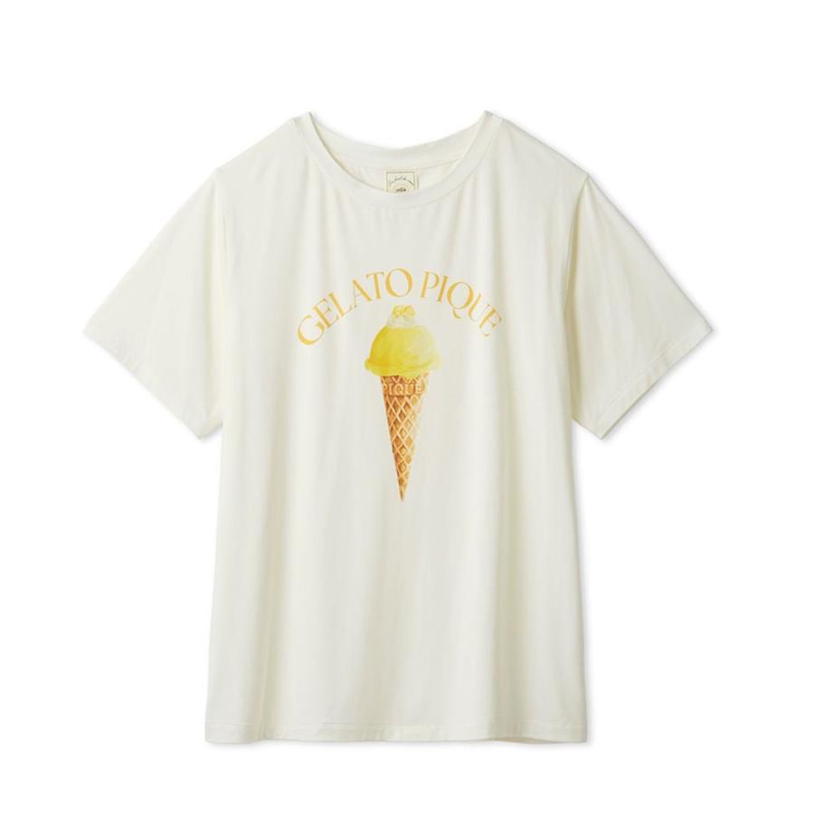 gelato pique（ジェラートピケ） 接触冷感 ソルベワンポイントTシャツ