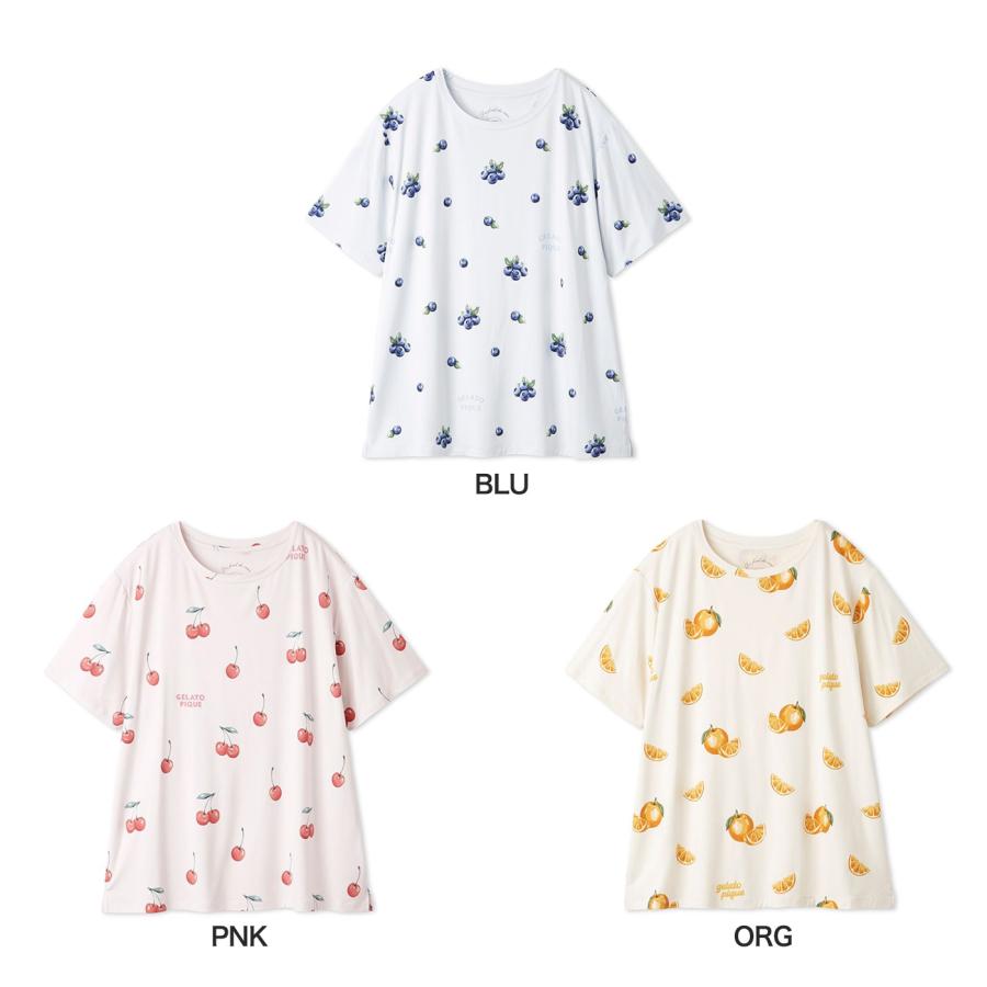 gelato pique（ジェラートピケ） 接触冷感 フルーツ3柄Tシャツ