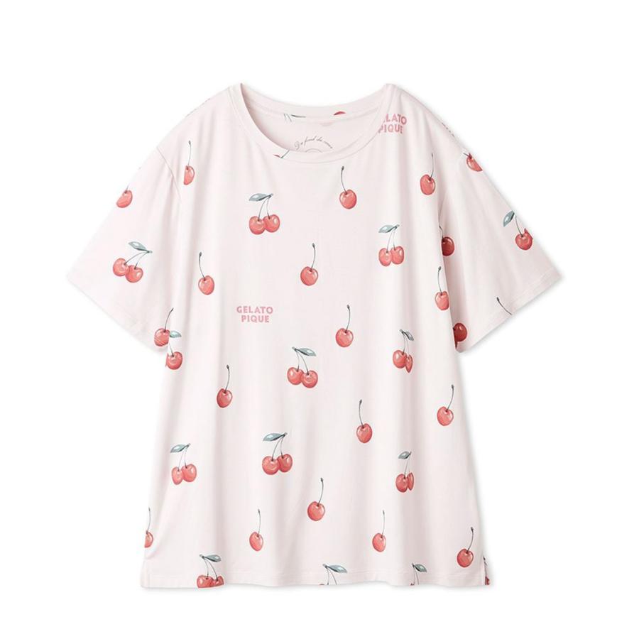 gelato pique（ジェラートピケ） 接触冷感 フルーツ3柄Tシャツ