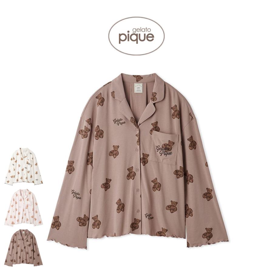 gelato pique（ジェラートピケ） ベア柄シャツ pwct264325 ジェラピケ