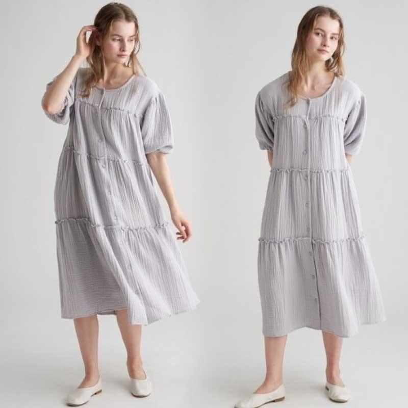 Gelato Pique ジェラートピケ ルームウェア 通販 マタニティガーゼティアードドレス Pwfo ワンピース 妊婦服 妊婦さん 出産祝い Pwfo セレクトショップムー ヤフー店 通販 Yahoo ショッピング