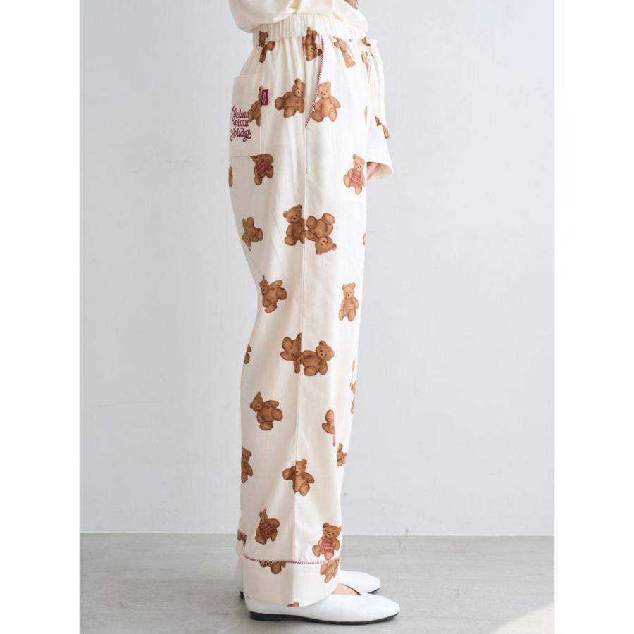 gelato pique（ジェラートピケ） HOLIDAY ベア柄ネルロングパンツ