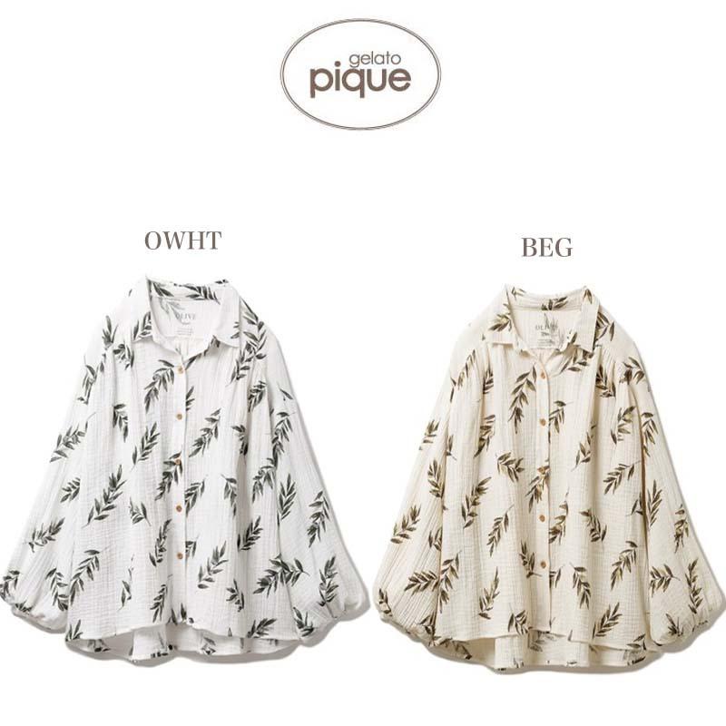 Gelato Pique ジェラートピケ ルームウェア 通販 オリーブモチーフシャツ Pwft パジャマ トップス ギフト プレゼント Pwft セレクトショップムー 通販 Yahoo ショッピング