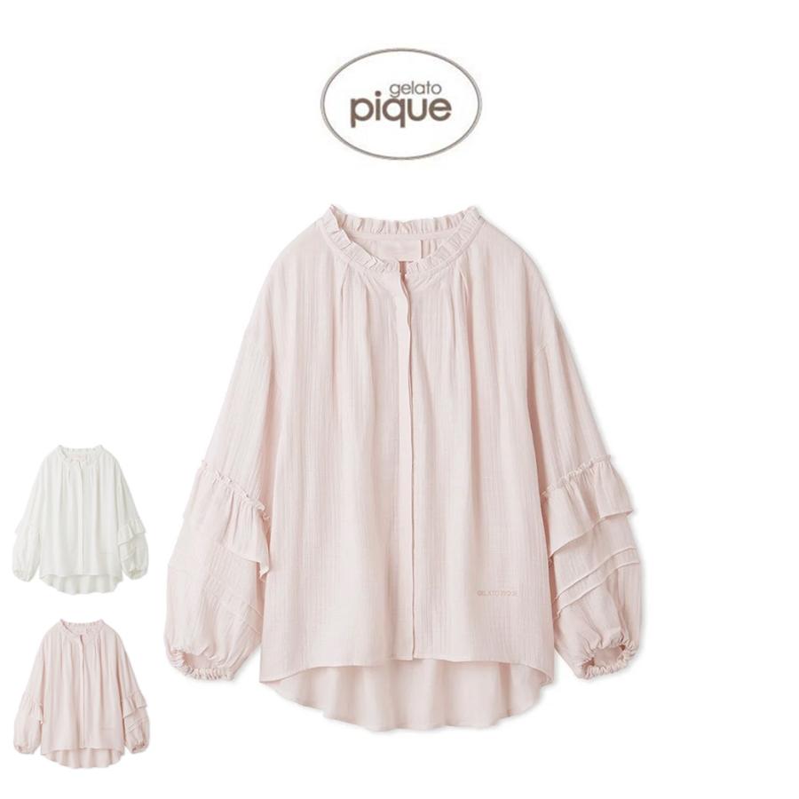 【タグ付き新品】ジェラートピケ　【SPRING】フリルブラウス gelato pique ジェラートピケ SPRING フリルブラウス pwft251292