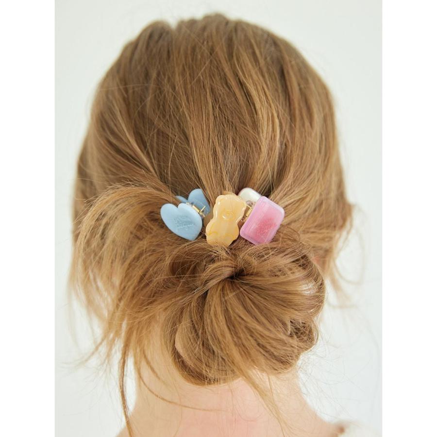 gelato pique（ジェラートピケ） Valentine ミニヘアクリップ3点セット