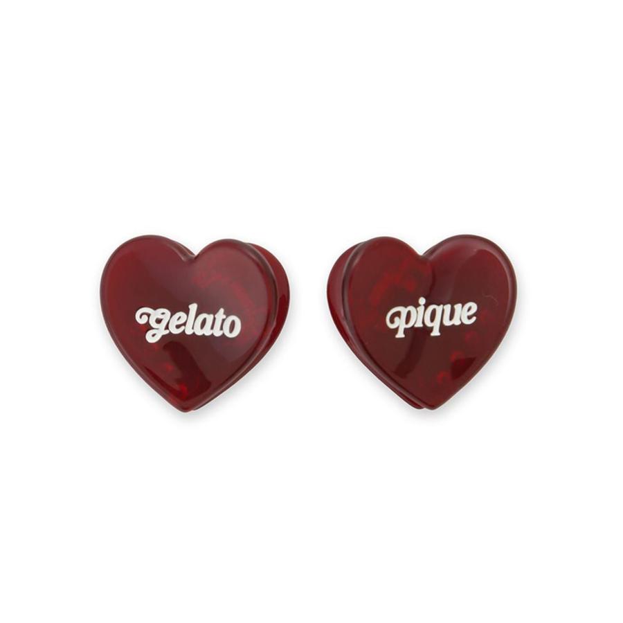 犬のハート型クリップ 2個セット gelato pique（ジェラートピケ） ハートミニヘアクリップ2点セット