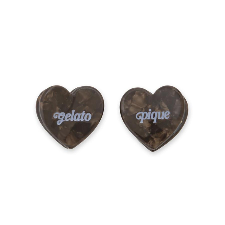 gelato pique（ジェラートピケ） ハートミニヘアクリップ2点セット
