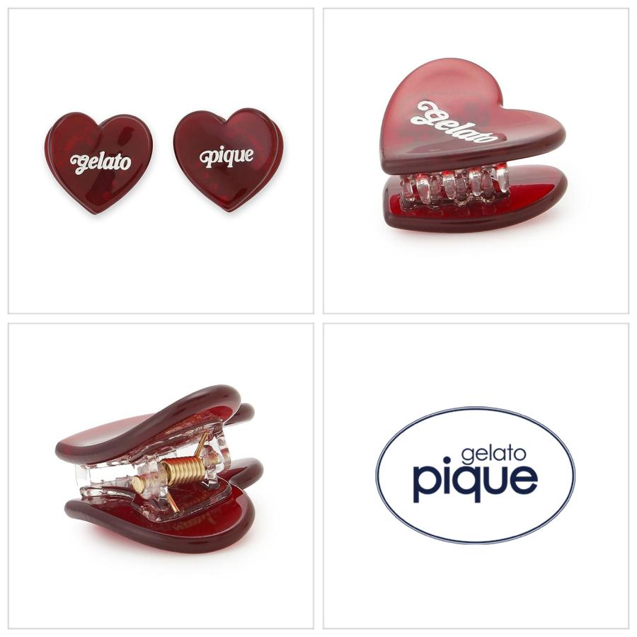 犬のハート型クリップ 2個セット gelato pique（ジェラートピケ） ハートミニヘアクリップ2点セット