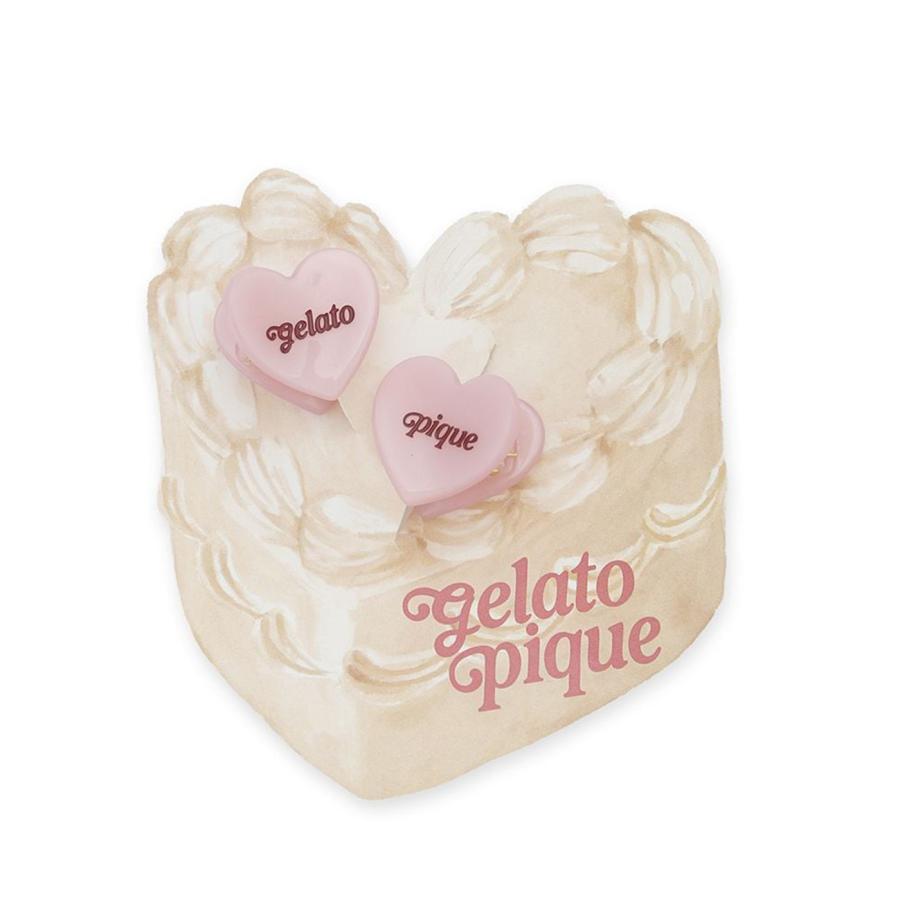 gelato pique（ジェラートピケ） ハートミニヘアクリップ2点セット