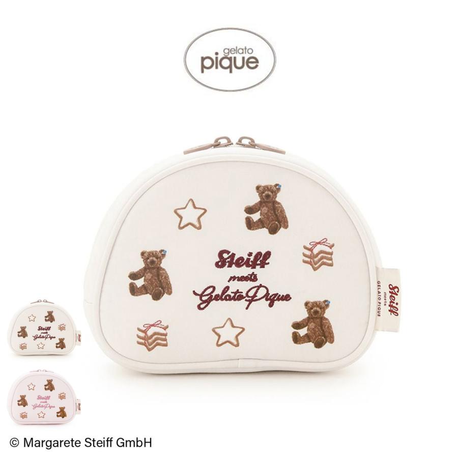 gelato pique（ジェラートピケ） Steiff 総柄ポーチ pwgb255721